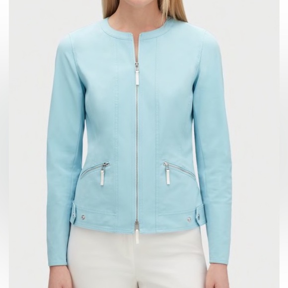Lafayette 148 New York Cairo Jacket Size 6 in Lagoon Blue - Picture 1 of 10